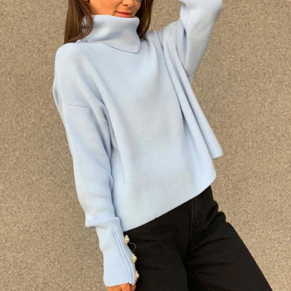 Jody Knitted Turtleneck Sweater - SunsetFashionLA