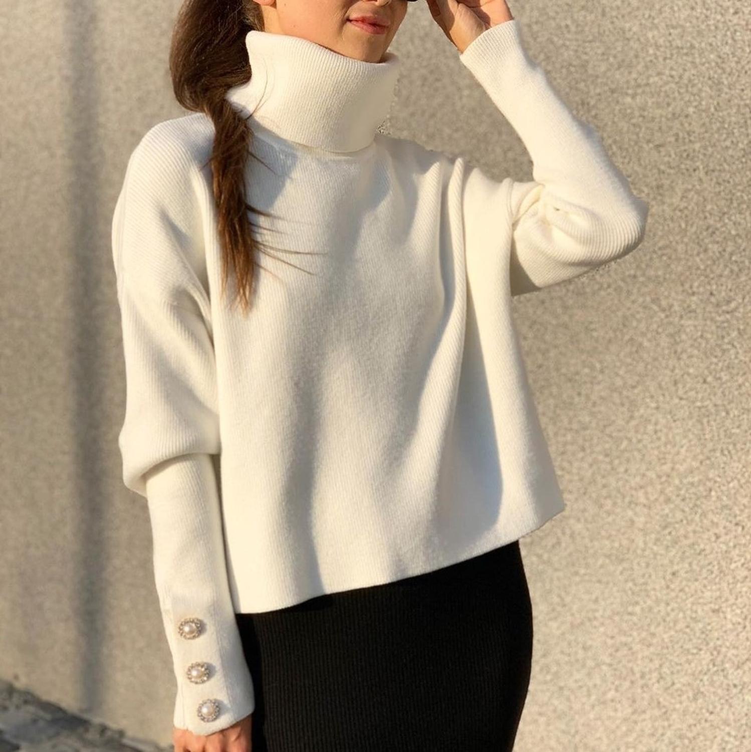Jody Knitted Turtleneck Sweater - SunsetFashionLA