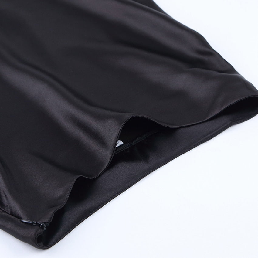 Josephine Satin Midi Skirt - SunsetFashionLA