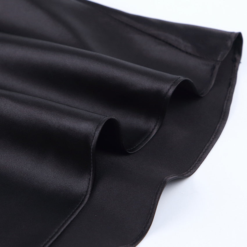 Josephine Satin Midi Skirt - SunsetFashionLA