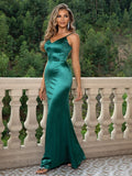 Kaia Satin Backless Gown Dress - SunsetFashionLA