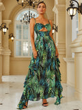 Layana Cut Out Ruffle Gown Dress - SunsetFashionLA