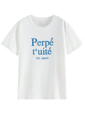 Letter Embroidered TShirt - SunsetFashionLA