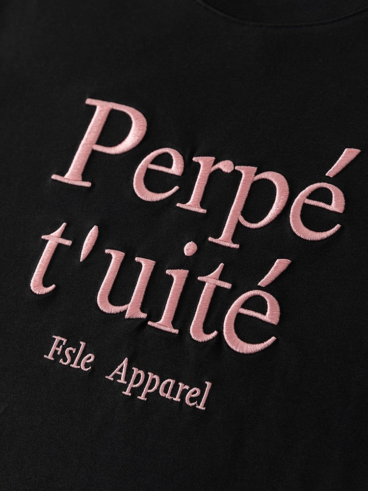 Letter Embroidered TShirt - SunsetFashionLA