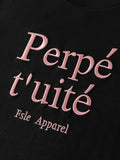 Letter Embroidered TShirt - SunsetFashionLA