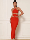 Licia Halter Cut Out Bandage Dress - SunsetFashionLA