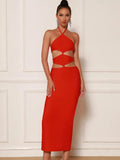 Licia Halter Cut Out Bandage Dress - SunsetFashionLA