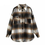 Lindy Oversized Plaid Jacket - SunsetFashionLA