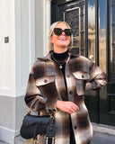 Lindy Oversized Plaid Jacket - SunsetFashionLA