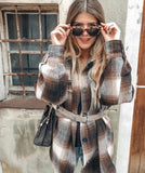 Lindy Oversized Plaid Jacket - SunsetFashionLA