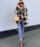 Lindy Oversized Plaid Jacket - SunsetFashionLA