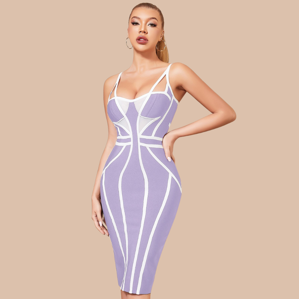 Londyn Mesh Bandage Dress - SunsetFashionLA