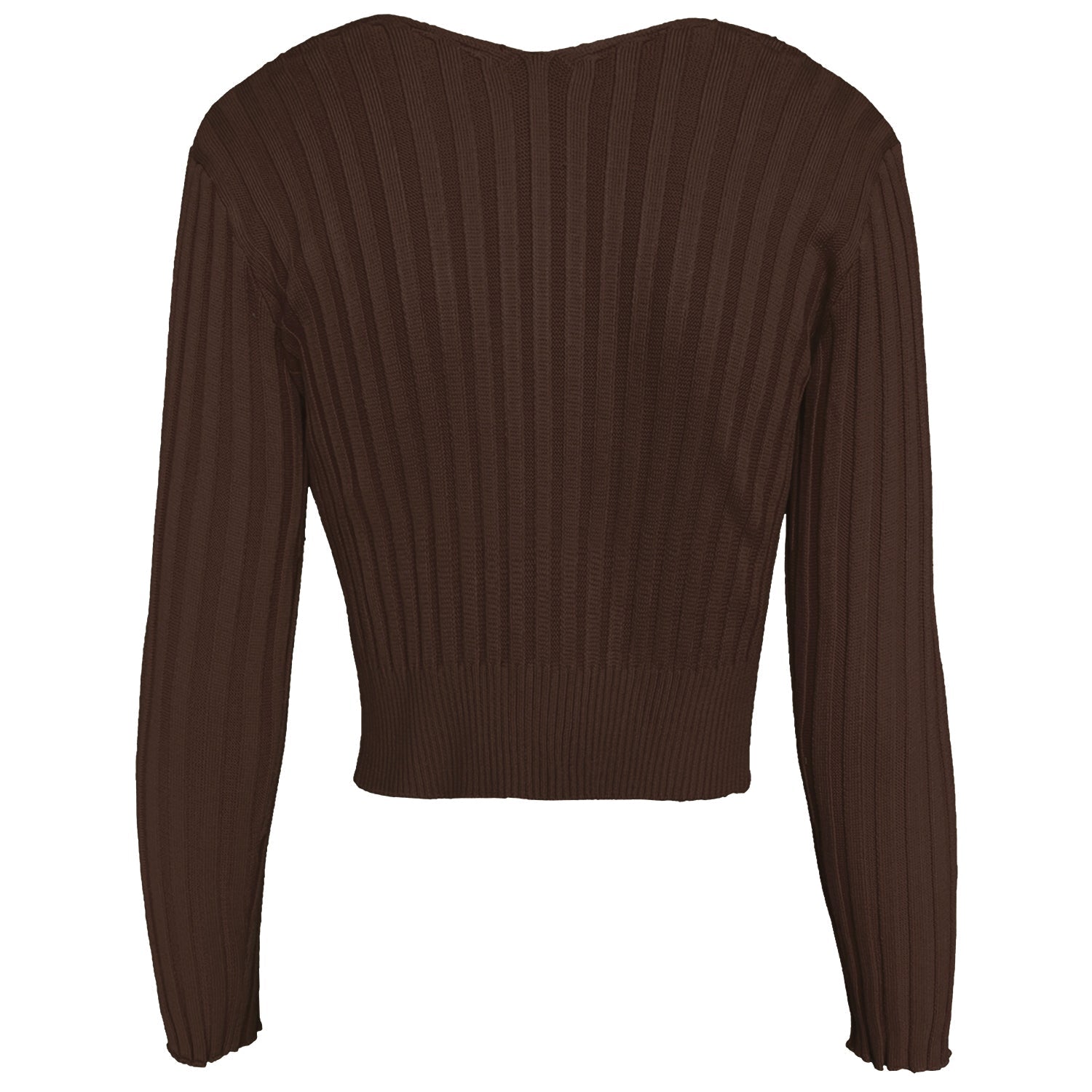 Lorna Chain Detail Open Front Knitted Long Sleeve Top - SunsetFashionLA