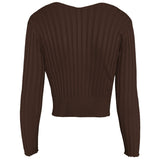 Lorna Chain Detail Open Front Knitted Long Sleeve Top - SunsetFashionLA