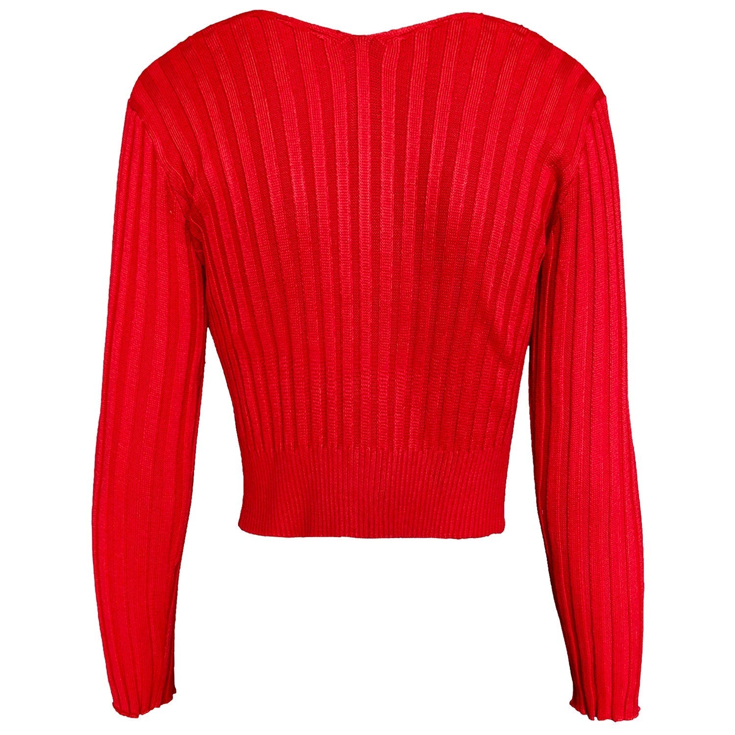 Lorna Chain Detail Open Front Knitted Long Sleeve Top - SunsetFashionLA
