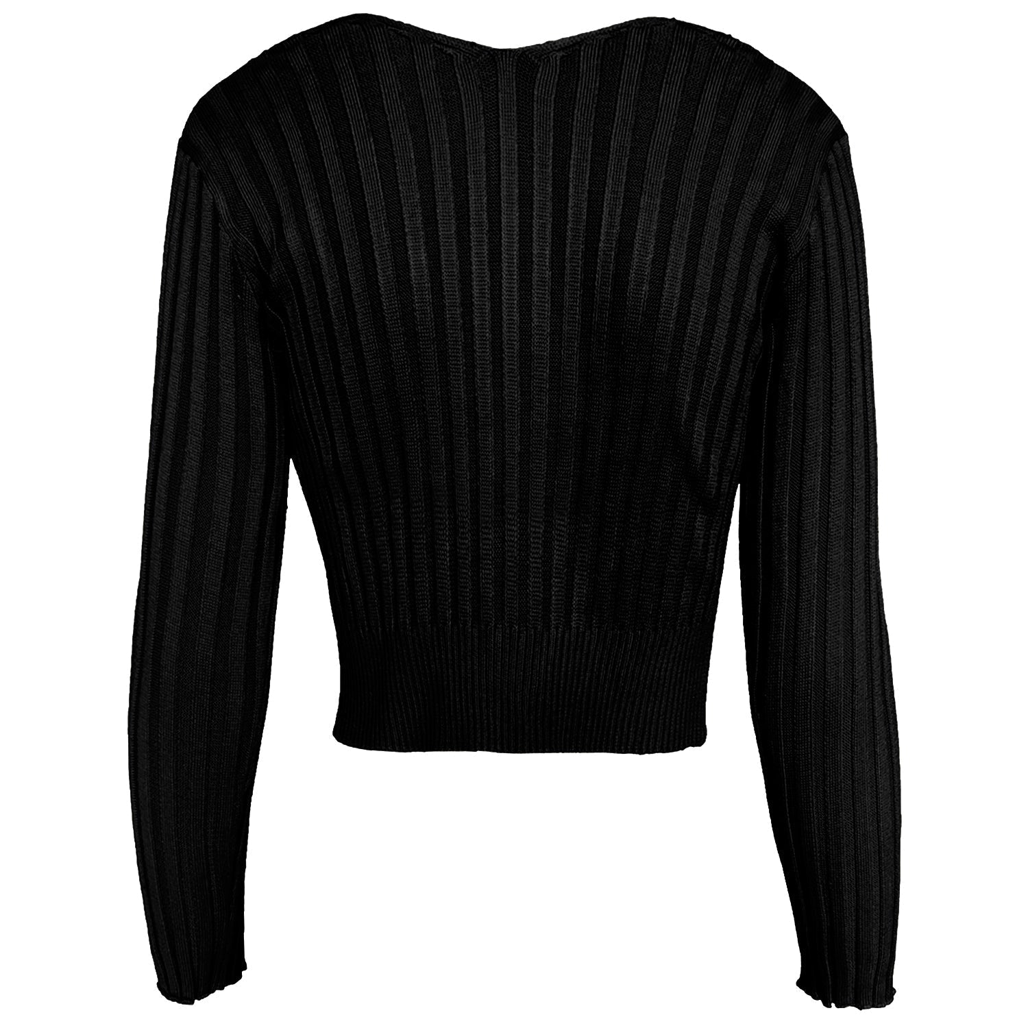 Lorna Chain Detail Open Front Knitted Long Sleeve Top - SunsetFashionLA