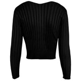 Lorna Chain Detail Open Front Knitted Long Sleeve Top - SunsetFashionLA