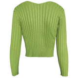 Lorna Chain Detail Open Front Knitted Long Sleeve Top - SunsetFashionLA