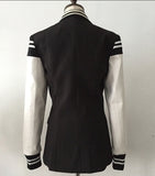 Luka Leather Sleeves Blazer - SunsetFashionLA