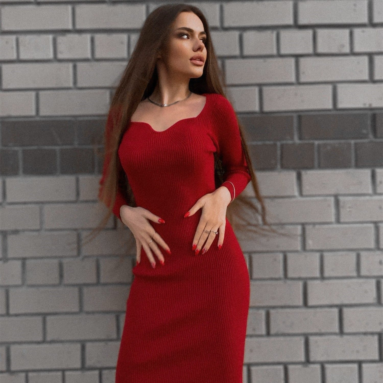 Lyla Knit Sweater Dress - SunsetFashionLA