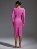 Makenna Bandage Long Sleeve Dress - SunsetFashionLA