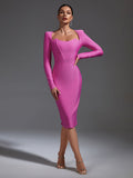 Makenna Bandage Long Sleeve Dress - SunsetFashionLA