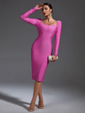 Makenna Bandage Long Sleeve Dress - SunsetFashionLA