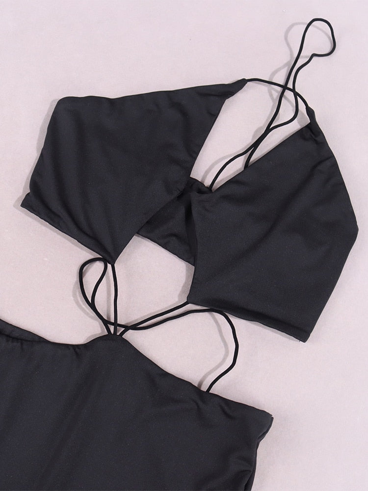 Margot Cut Out One Shoulder Dress - SunsetFashionLA