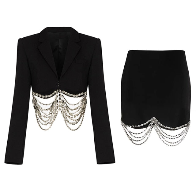 Melika Chain Two Piece Set - SunsetFashionLA