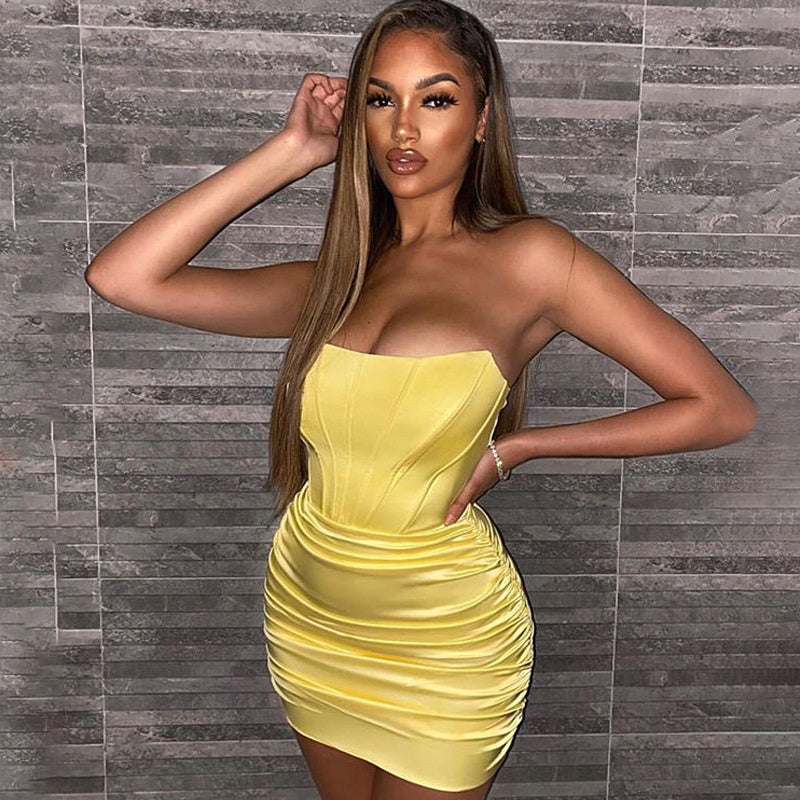 Miami Satin Dress - SunsetFashionLA