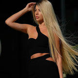 Miley One Shoulder Cut Out Set - SunsetFashionLA