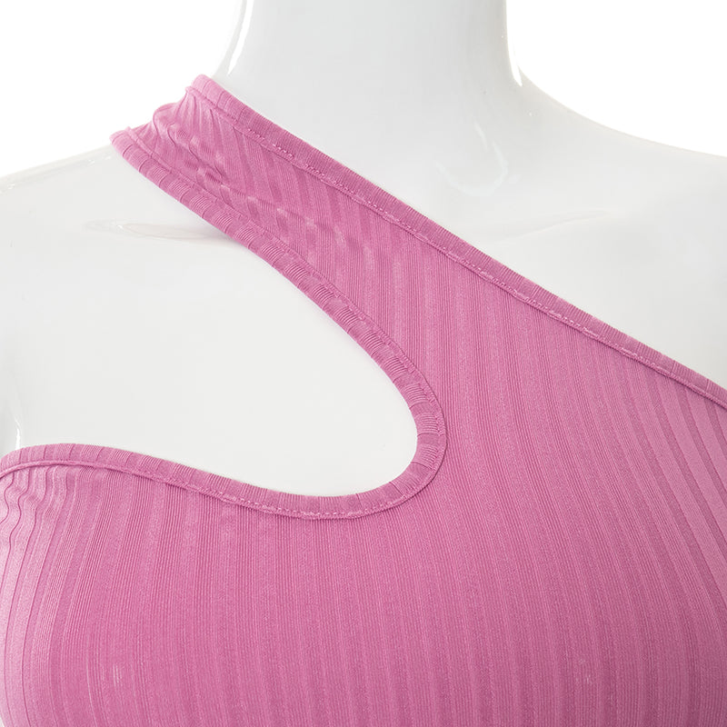 Miley One Shoulder Cut Out Set - SunsetFashionLA