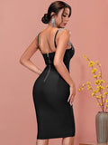 Muse Bandage Dress with Rhinestones - SunsetFashionLA
