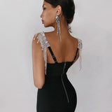 Muse Bandage Dress with Rhinestones - SunsetFashionLA