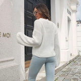 Nereida Lantern Sleeve Knit Sweater - SunsetFashionLA