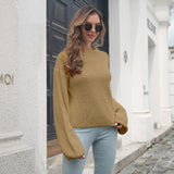 Nereida Lantern Sleeve Knit Sweater - SunsetFashionLA