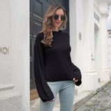 Nereida Lantern Sleeve Knit Sweater - SunsetFashionLA