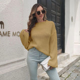 Nereida Lantern Sleeve Knit Sweater - SunsetFashionLA