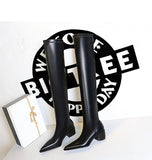 Over Knee High Boots Vegan Leather Boots - SunsetFashionLA