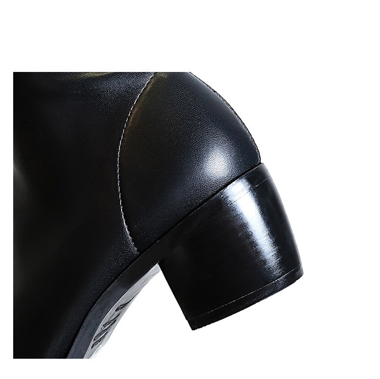 Over Knee High Boots Vegan Leather Boots - SunsetFashionLA