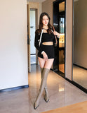Over Knee High Boots Vegan Leather Boots - SunsetFashionLA