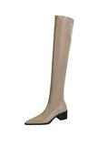 Over Knee High Boots Vegan Leather Boots - SunsetFashionLA
