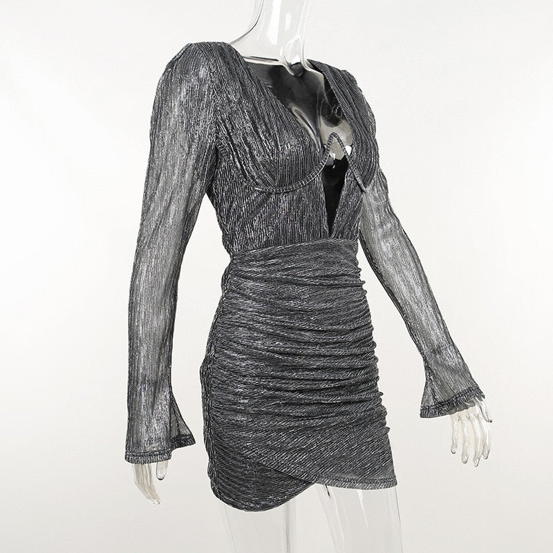 Phlia Sequin Pleated Dress - SunsetFashionLA