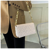 Plaid Vegan Leather Shoulder Bag - SunsetFashionLA