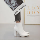 Raven White Booties - SunsetFashionLA