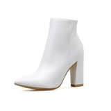 Raven White Booties - SunsetFashionLA