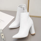 Raven White Booties - SunsetFashionLA