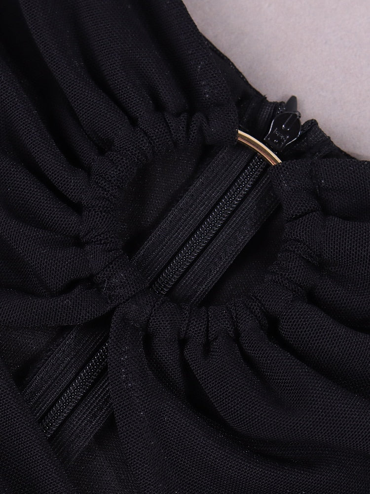 Rory Mesh Cut Out Dress - SunsetFashionLA