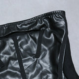 Rylee Vegan Leather Bandage Dress with a Cut Out - SunsetFashionLA