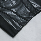 Rylee Vegan Leather Bandage Dress with a Cut Out - SunsetFashionLA